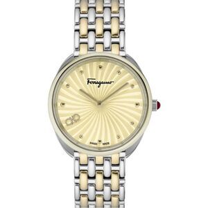 ✨ Salvatore Ferragamo Two-Tone Watch - 34mm - New with Tags, Comes in Box